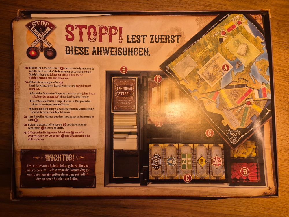 Das erste was man nach dem Öffnen sieht.