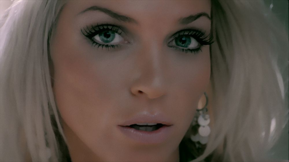 Sarah Harding in the Girls Aloud video I'll Stand By You 