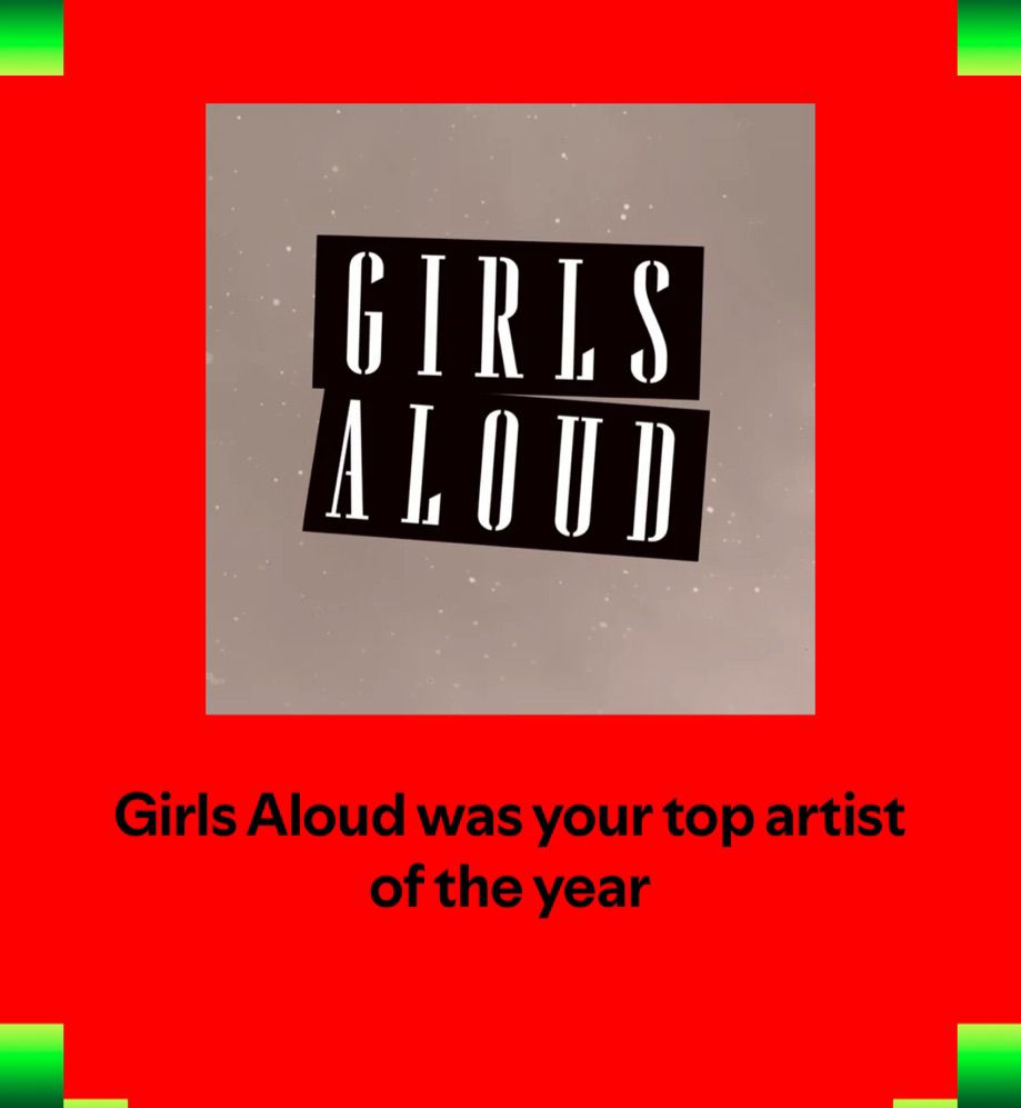 Girls aloud was your top artist of the year 