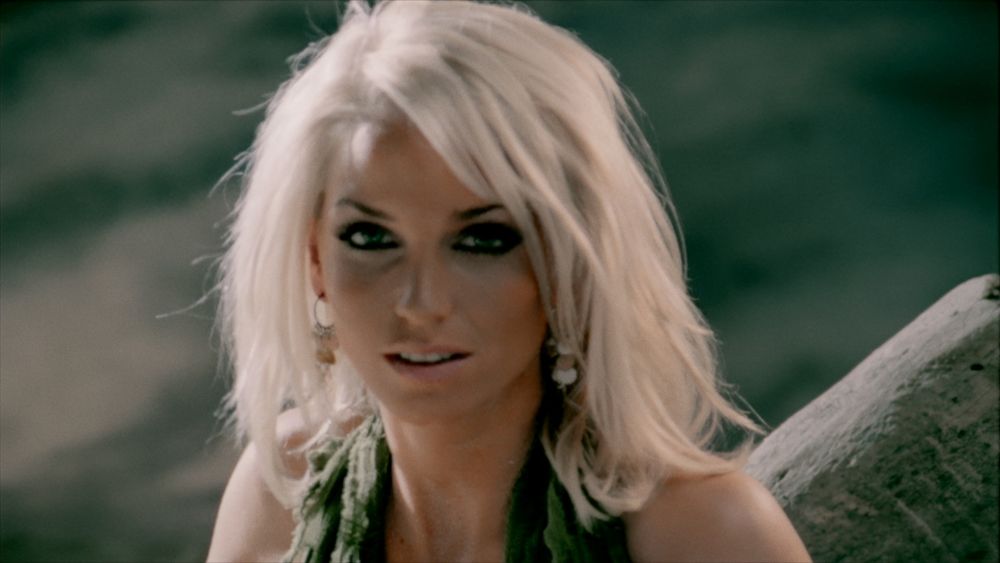Sarah Harding in the Girls Aloud video I'll Stand By You 