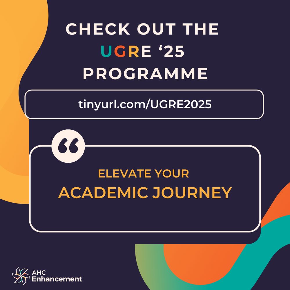 check out the  ugre ‘25 PROGRAMME
tinyurl.com/UGRE2025
ELEVATE YOUR ACADEMIC JOURNEY