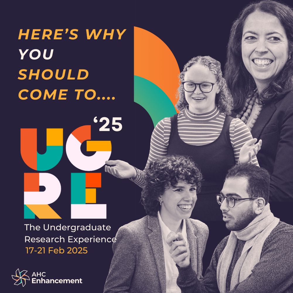 Poster saying why you should attend the UGRE 17-21 Feb - plus images of people who attended in 2024