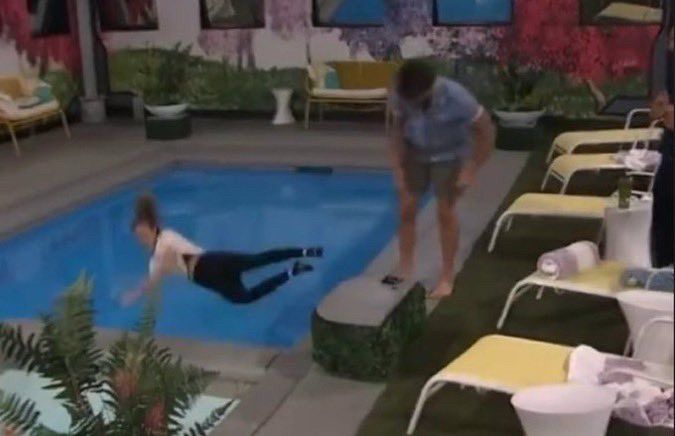 tucker from big brother 26 throwing lisa in the pool 