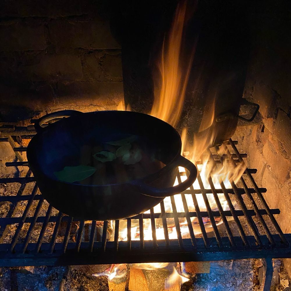 A fireplace