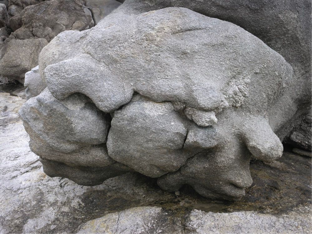 Seeing ‘faces’ in weathered stone near Albany, Western Australia. An effect referred to as pareidolia. 