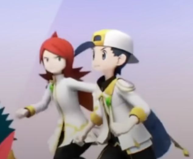 A screenshot from the Pokemon Masters EX trailer in the latest Pokemon direct showing Silver looking at Gold lovingly. They are being so boyfriends about this.
