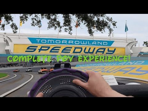 Disney World Tomorrowland Speedway COMPLETE POV Experience!
