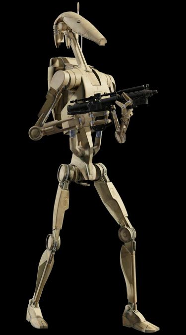B-1 series battle droid from Star Wars, with a long narrow face that resembles a Borzoi's snout