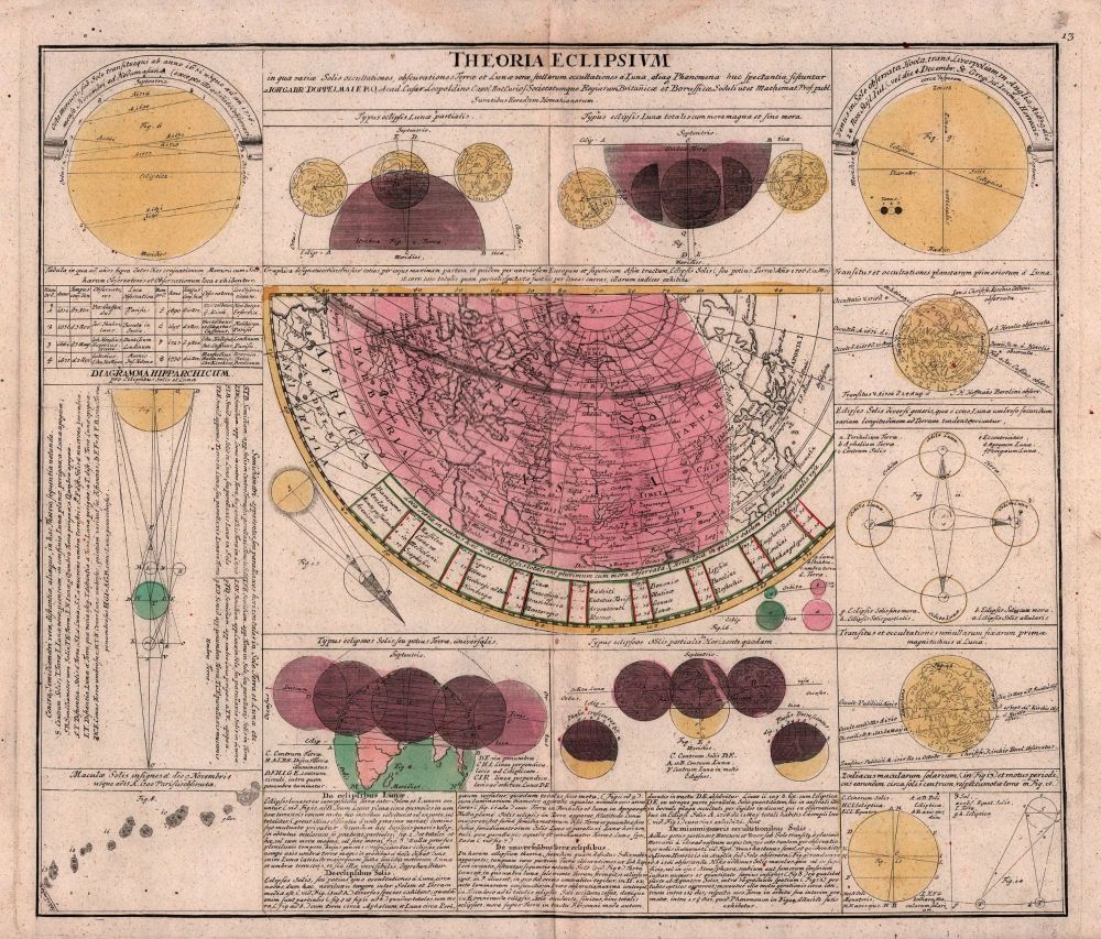 a colorfully illustrated map of an eclipse and its path