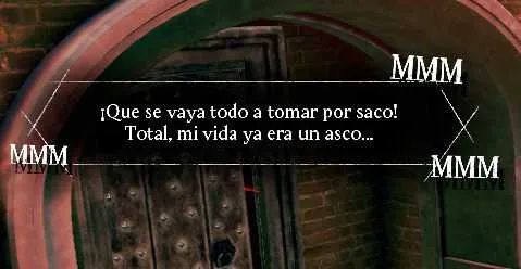 Capture from metaphor refantazio in spanish "everything can go to hell. My life already sucked anyway" 