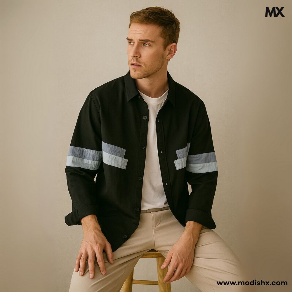 Vibrant Hawaiian shirt with tropical floral prints, men’s summer casual fashion.