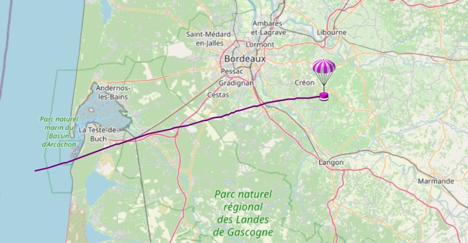 suivi de la rs sur la zone de réception depuis ma station