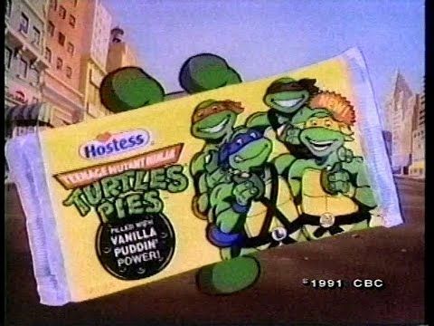 ad - Teenage Mutant Ninja Turtles Pies from Hostess (1991) Commercial