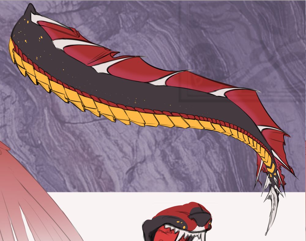 Draconic tail reference.