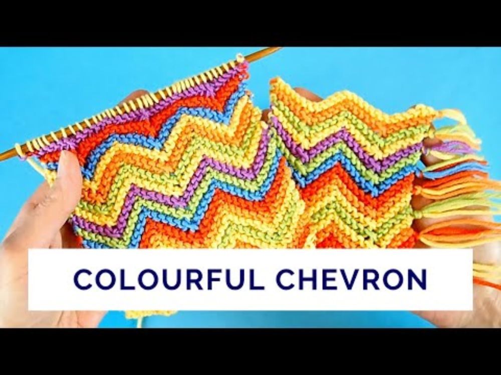 Multicoloured Chevron + Three Ways to Deal with Yarn Tails
