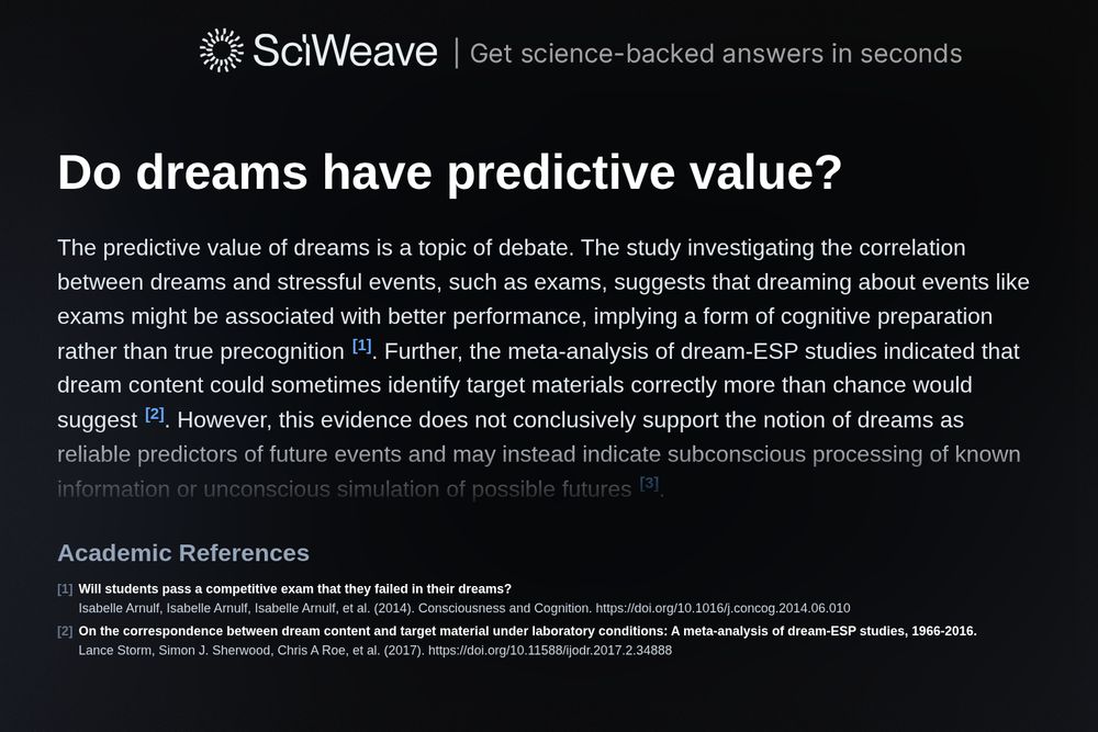 Do dreams have predictive value?