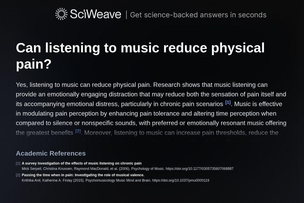Can listening to music reduce physical pain?
