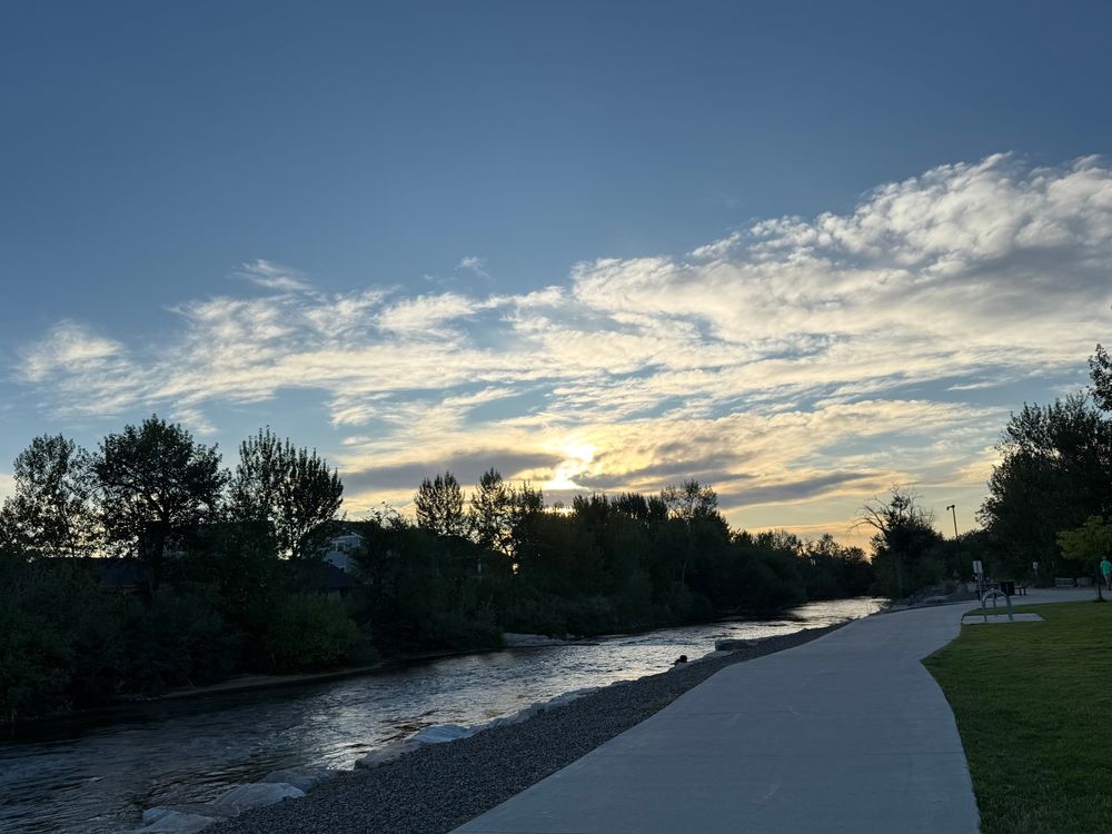 Boise Greenbelt at Whitewater Park. 