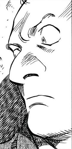 3/4 close up of Gesicht from Pluto. His expression is tense, eyes wide.