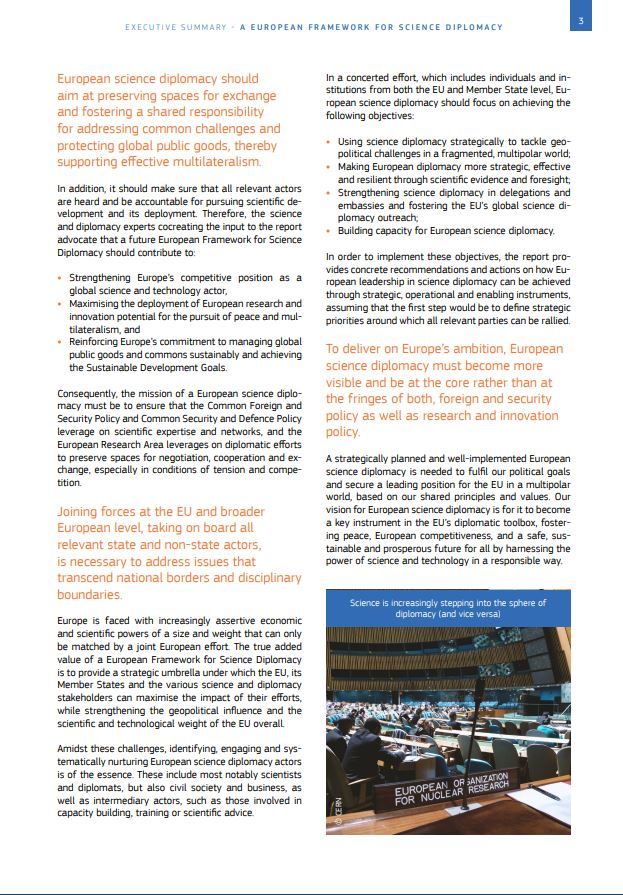 European Framework for Science Diplomacy 
