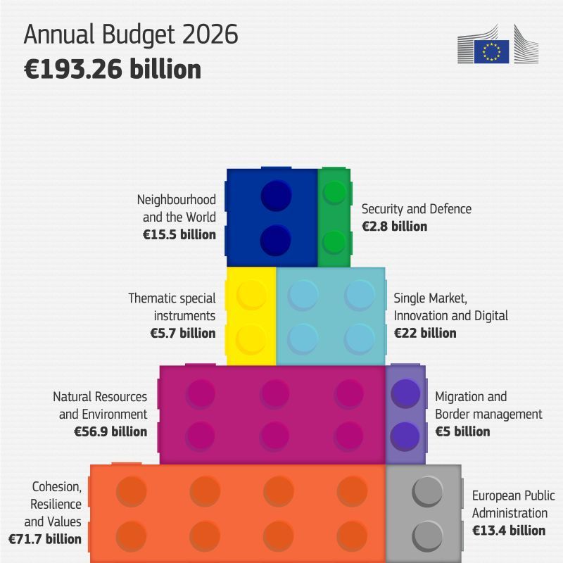 A visual describing the 2026 annual budget.