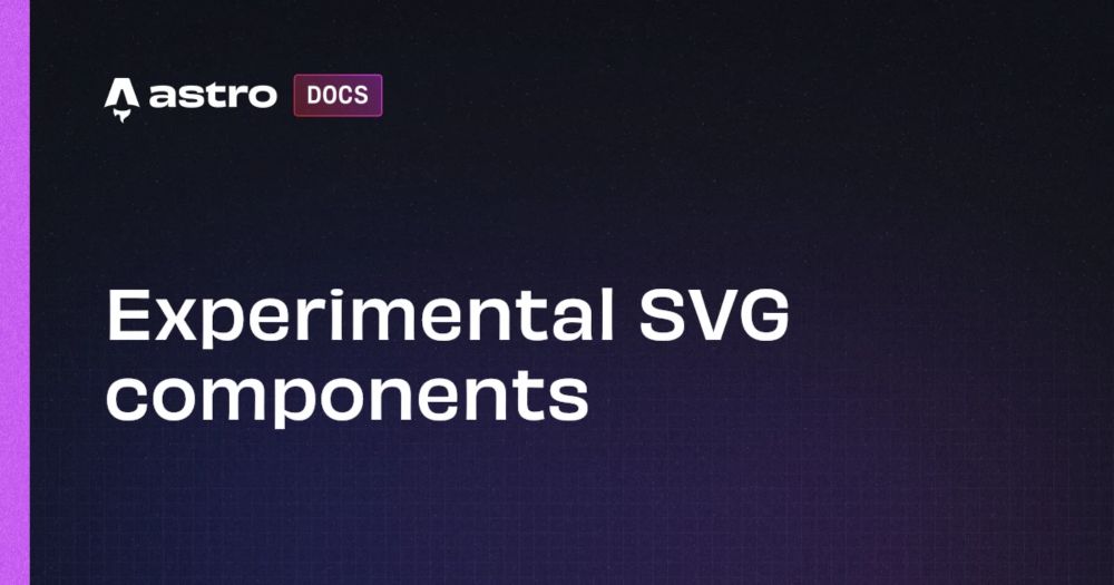 Experimental SVG components