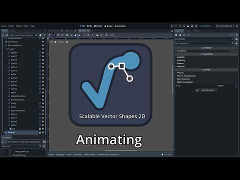 Animating 2D Vector Shapes - Scalable Vector Shapes 2D Addon for Godot 4.4