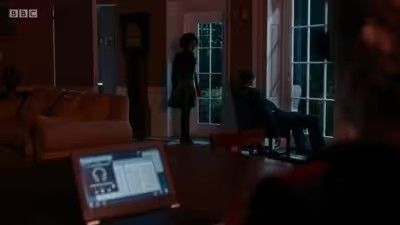 Bill in a darkened Oval Office looking at *someone* (don't watch-list me) dead in a chair while the Doctor looks on.