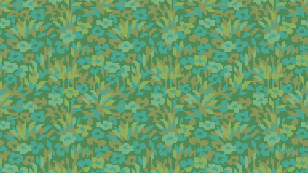 Pixel art grass with dramatic color temperature shifts