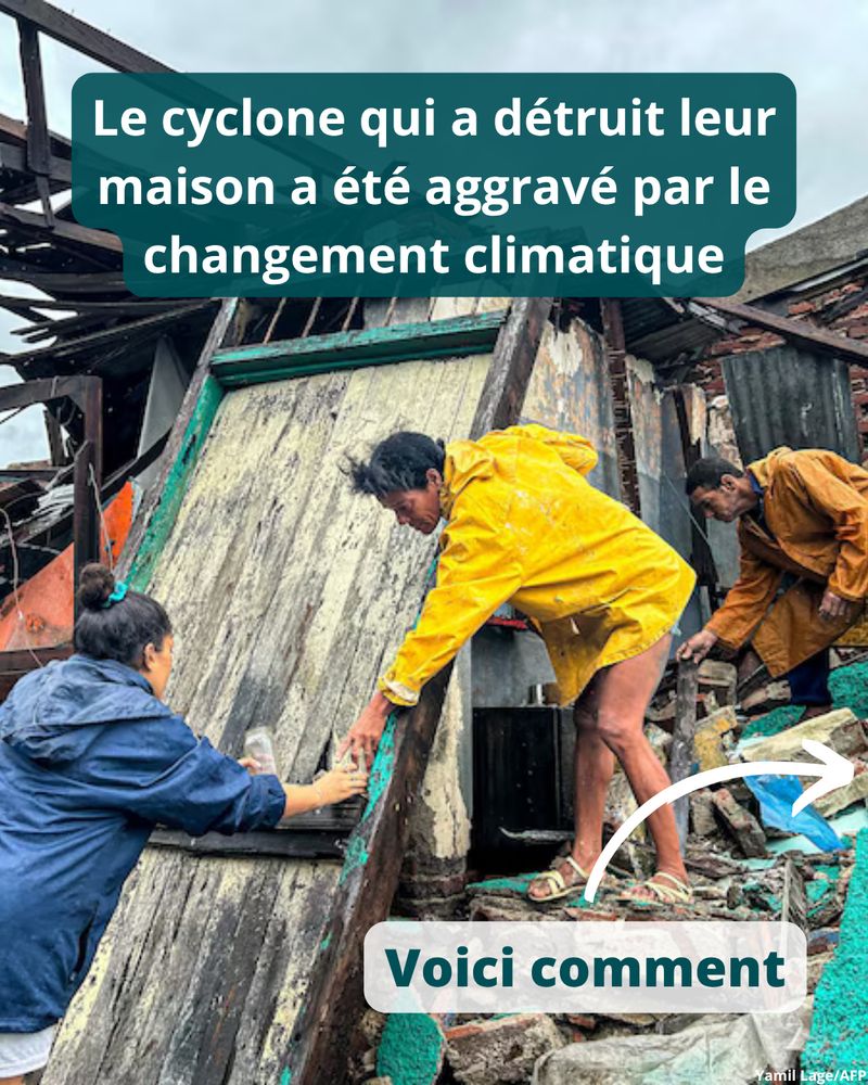 Le cyclone qui a détruit leur maison a été aggravé par le changement climatique. Voici comment. Photo : Yamil Lage/AFP