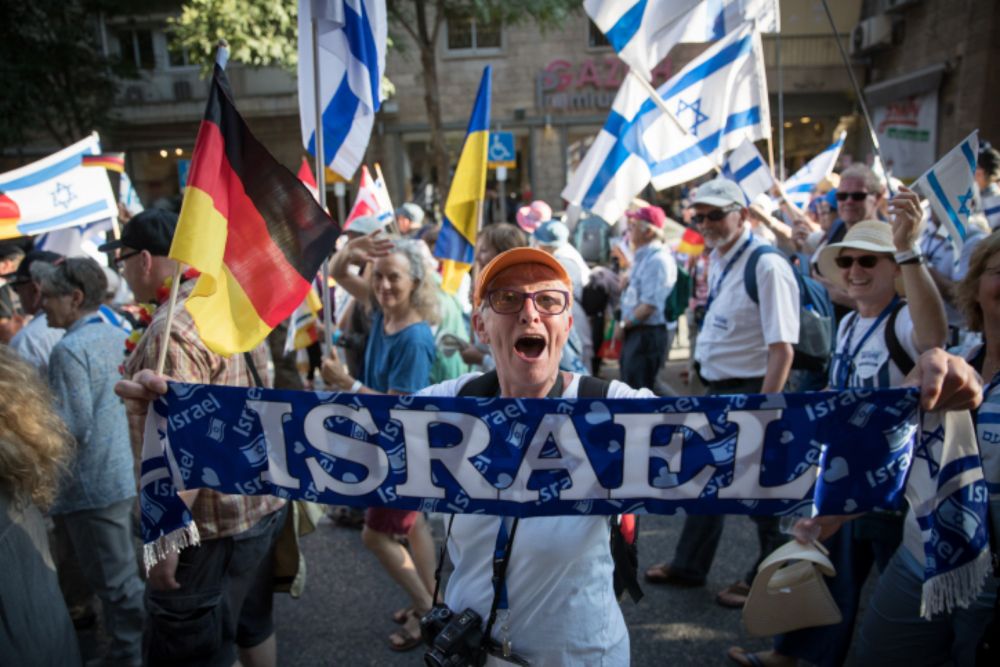 Cheering Israel’s 70th, descendants of Nazis march in Jerusalem