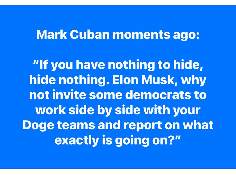 Mark Cuban moments ago: 