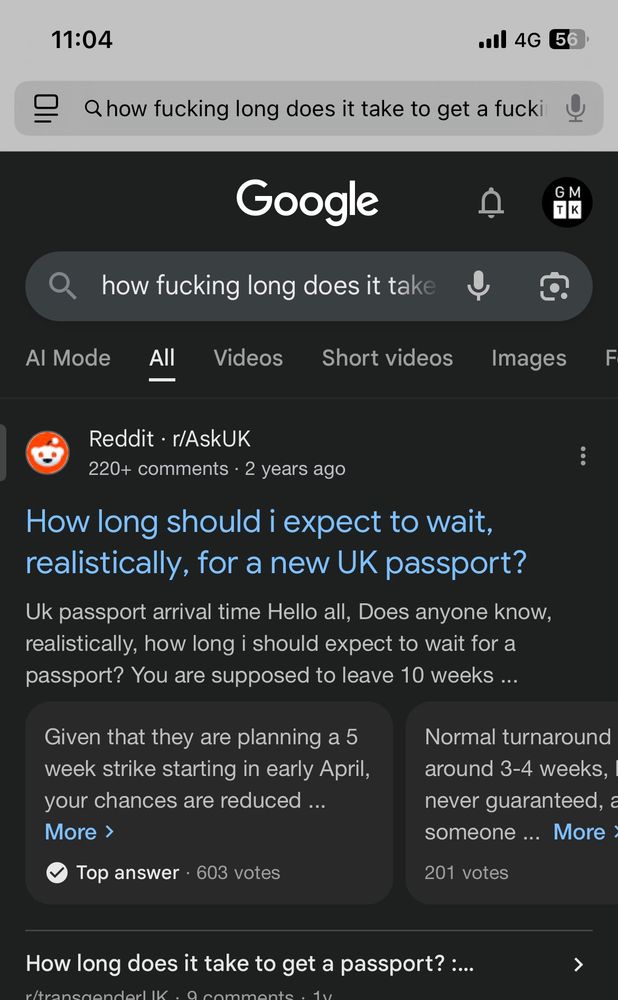 Search results without AI overview 