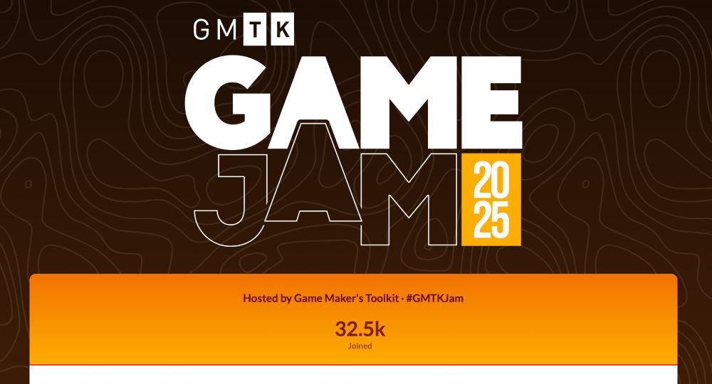 GMTK Game Jam website with "32.5k Joined"