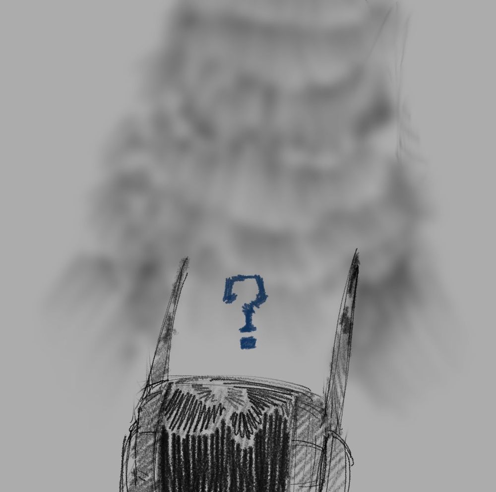 A tall figure is near Hyperlaser, he is able to sense them from behind.