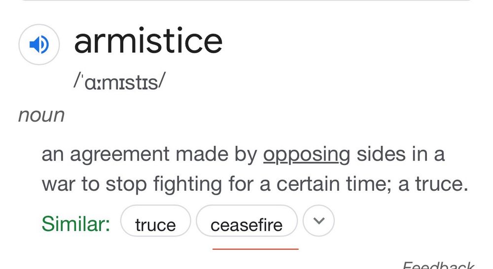Definition of Armistice