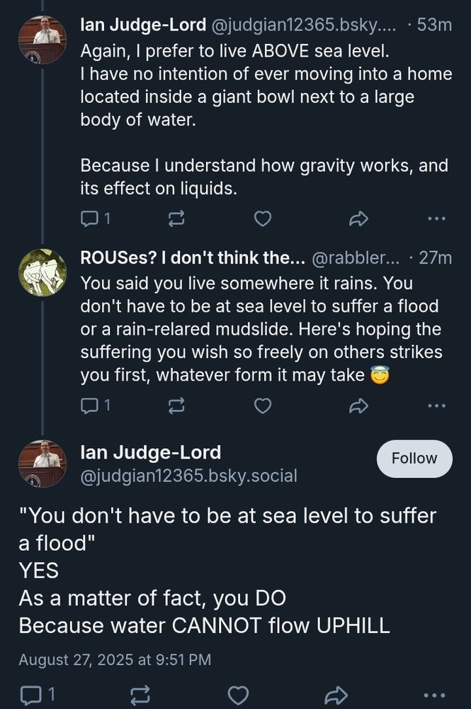 This jackass twice claiming that one must live at 