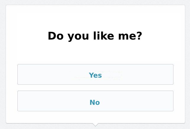Ipad screen asking "do you like me" yes/no