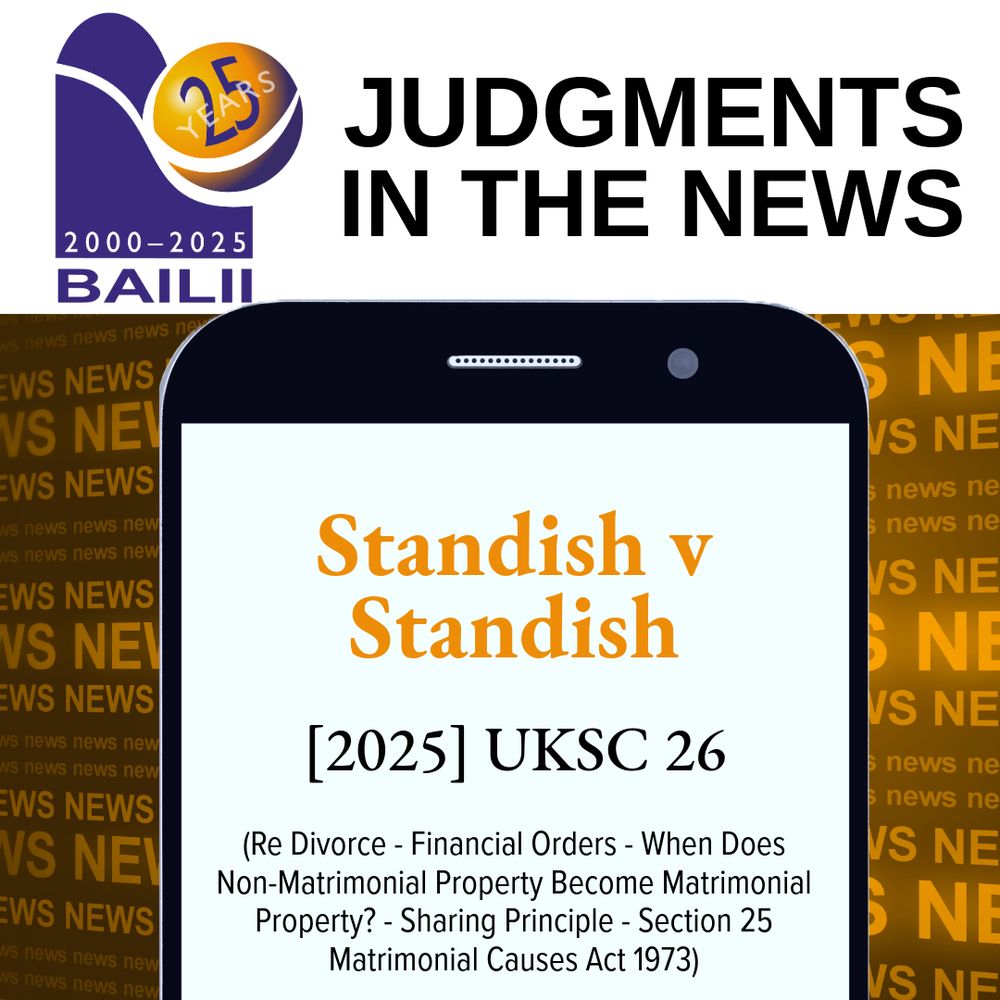Cell phone screen with post text about the judgment on it