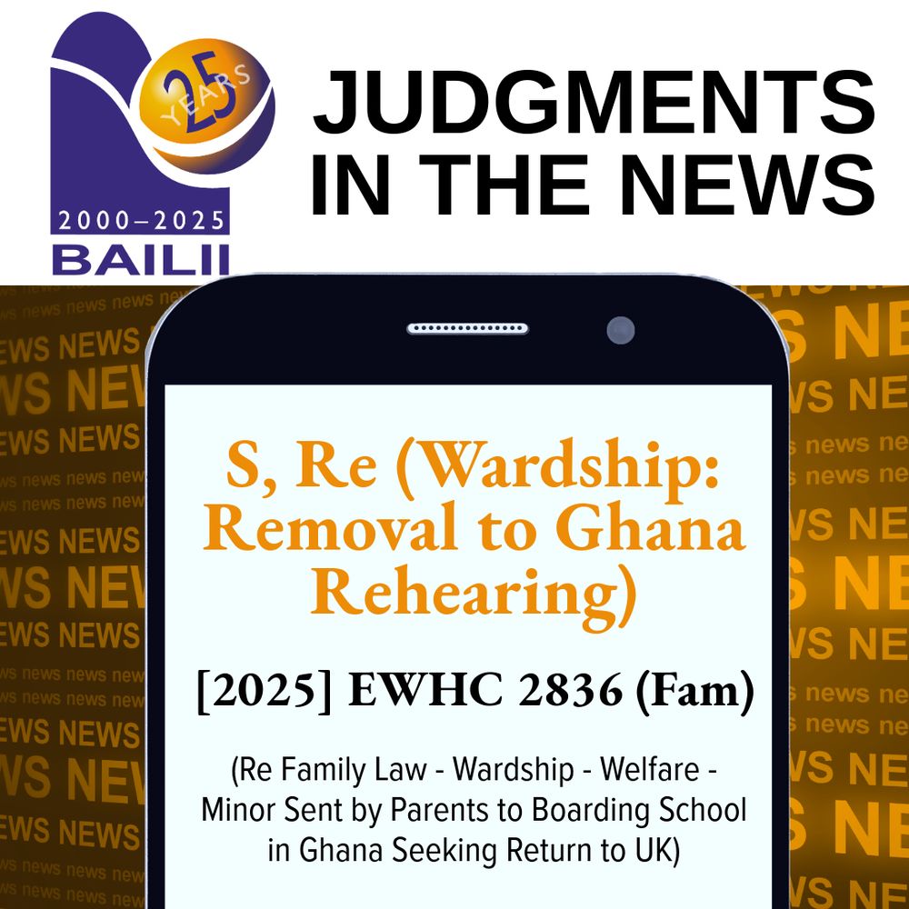 Cell phone screen with post text about the judgment on it