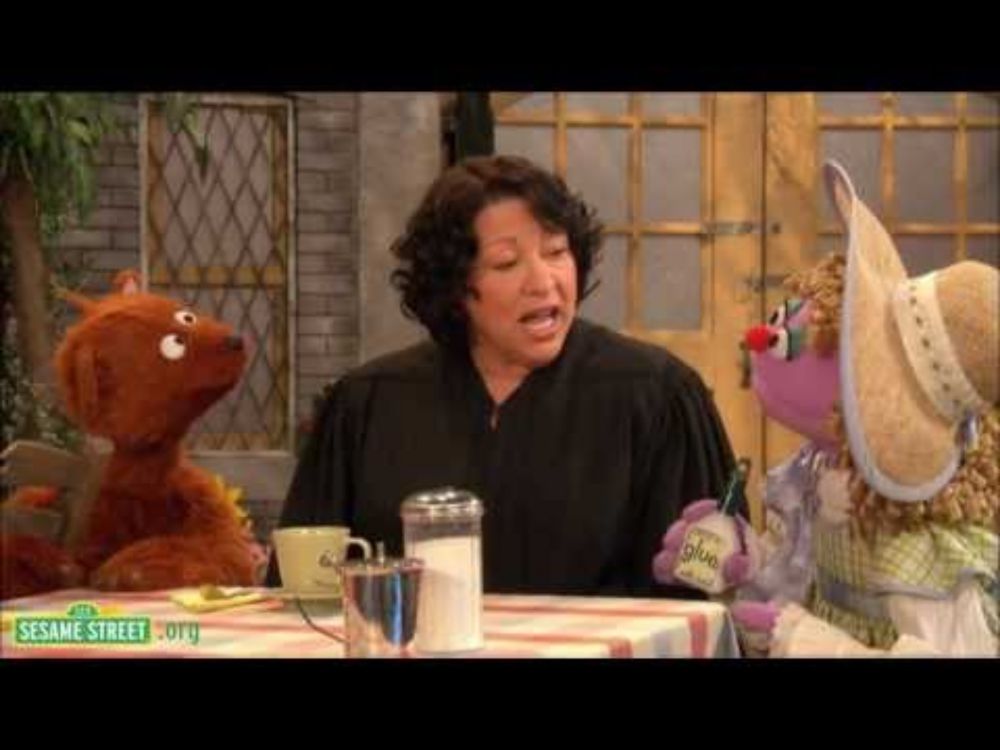 Sesame Street: Sonia Sotomayor: "The Justice Hears a Case."