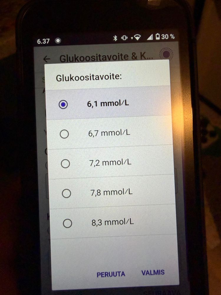 Lisää Insuliinipumpun asetuksia