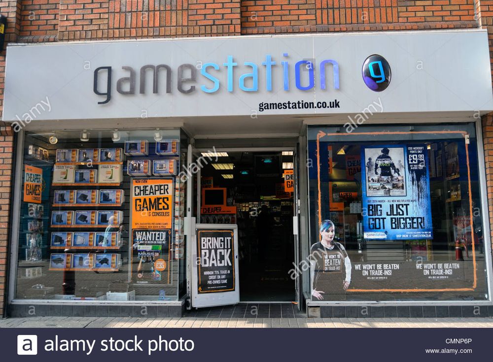 gamestation shop on a high street, before they closed down