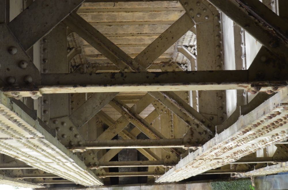 The underside of a bridge in Nantwich, Cheshire, UK 