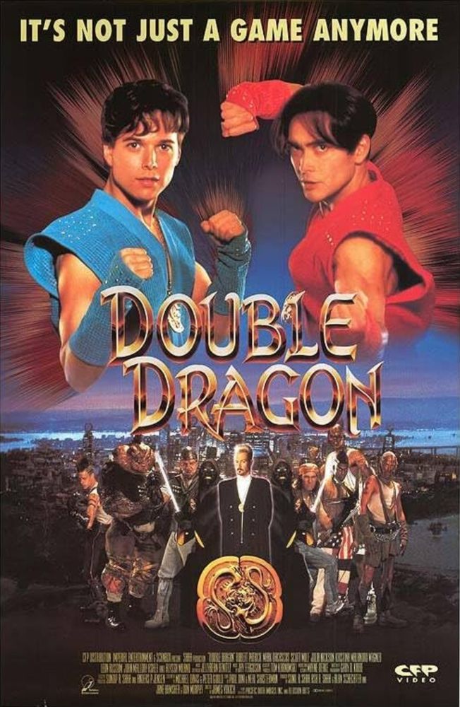 VHS cover for the film 'Double Dragon (1990)'