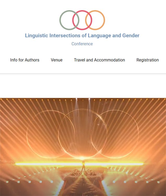 Two images below each other. At the top, a part of the LILG website with the LILG logo, which consists of three circles overlapping. At the bottom, a picture of the Polish contribution to the 2025 ESC grand finale, with three circles overlapping in the background.