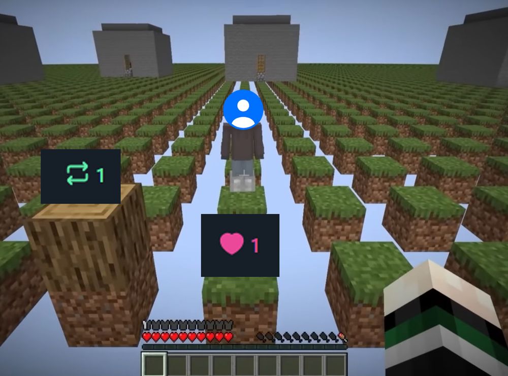 the Minecraft Parkour video bit where he has to do the 1 block jump for the raw chicken or the 1 block vertical for the raw beef and he says the thing but the chicken is a like and the beef is a repost what am i doing with my life