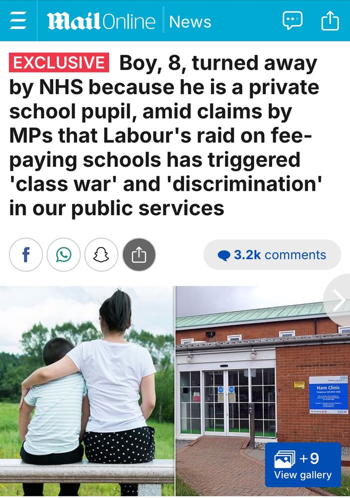 Screenshot of a daily Mail Headline
