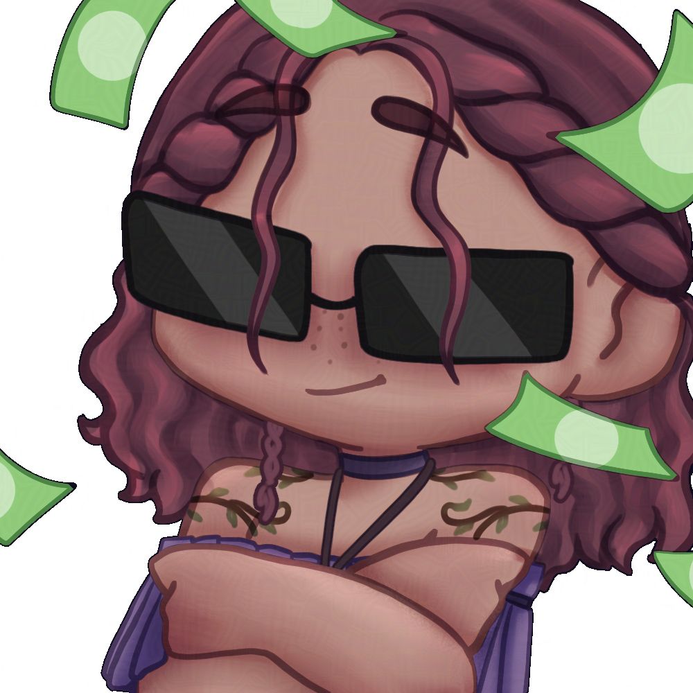 emote of a character wearing sunglasses and surrounded by falling money