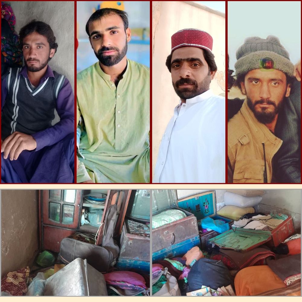 Despite being in the 21st century, the people of Balochistan remain deprived of basic rights, living under harsh conditions where their survival is constantly at risk. The illegal detention and extra-judicial killings has become a routine task for law enforced agencies. 
Last night on December, 06, 2024, in the district of Pangjur tehsil Paroom four people were enforcedly disappeared by the Pakistani authorities. They are identified as, Waseem Hashim, Khaleel Siddique, Arshid Rafiq, and Abdul Shakoor Saleh. 
The policy of kill and dump with prolong traumatic consequences haunts family and victims terribly. State institutions rather than to ease the plights of family members instead enhanced practicing oppressive policies. Such as, a wave of enforced disappearances and extrajudicial killing. 
State must put ends to its inhuman policies toward Baloch people and respect the legal constitution and the supremacy of courts. 
#EndEnforcedDisappearences 
#StopBalochGenocide